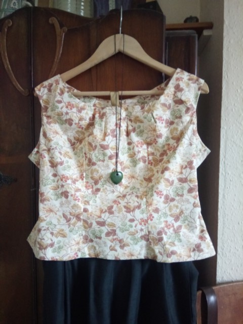 Image of summer cotton top made from a fabric remnant